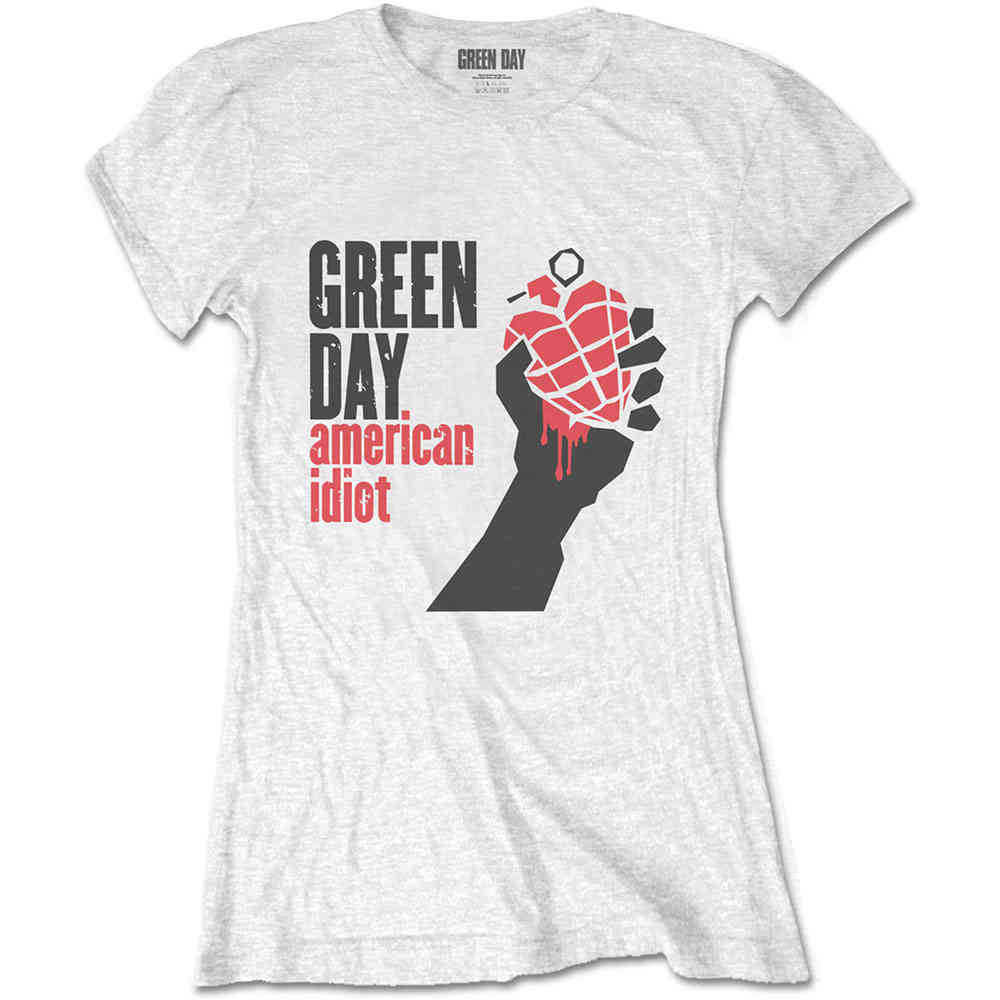 Green Day - American Idiot Ladies Tshirt - White